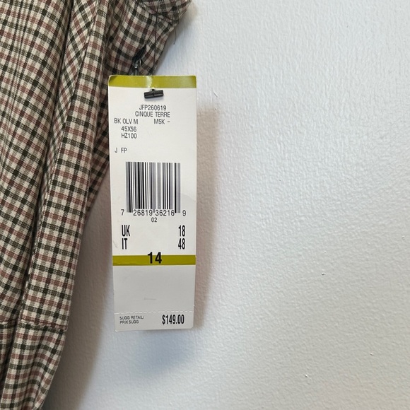 Anne Klein Beige Checkered Midi Dress - Picture 6 of 7